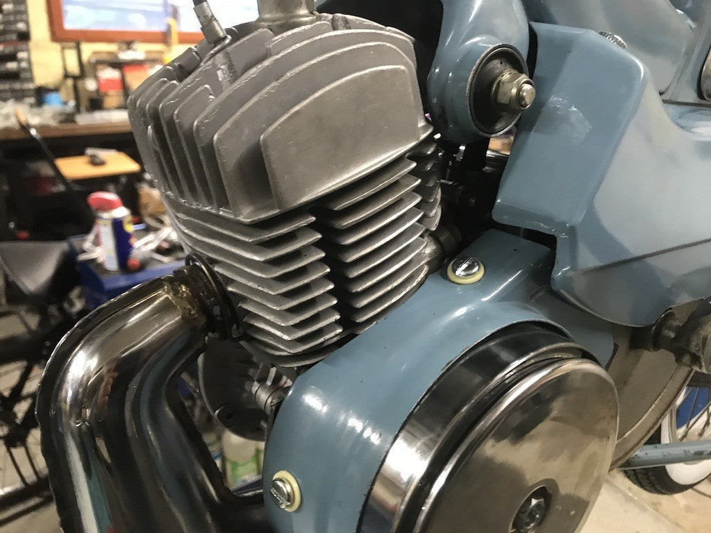 Chain-drive moped engine restoration