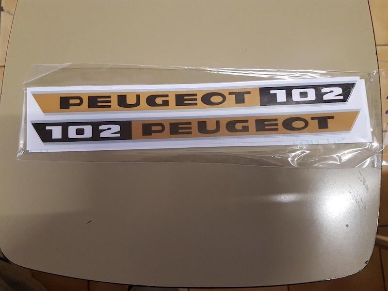 Autocollant de poutre pour Peugeot 102