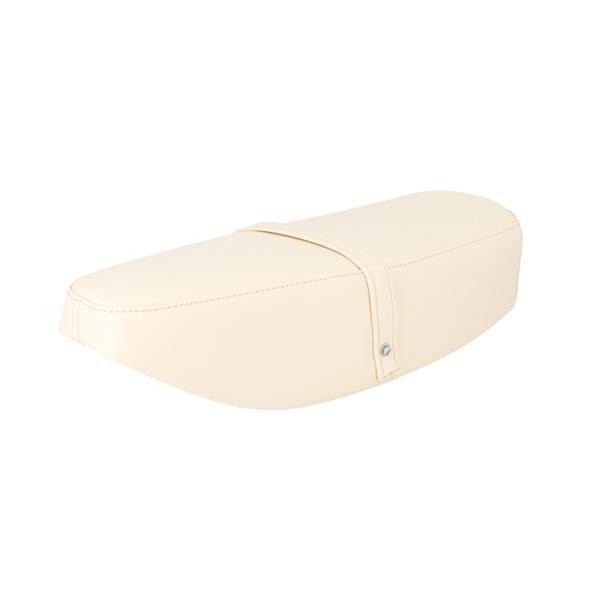 Beige two-seater saddle with strap