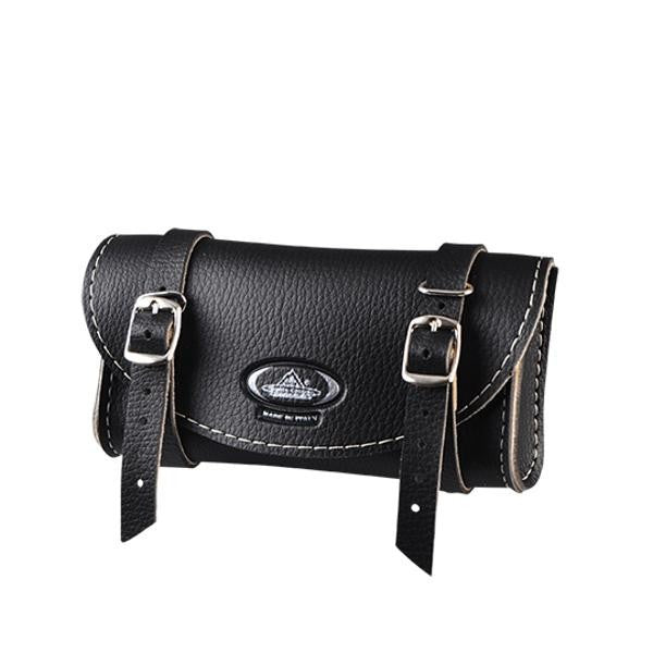 Sacoche de selle imitation cuir noir