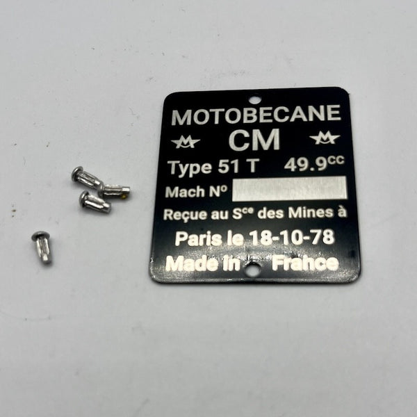 Plaque de cadre MBK 51 T à personnaliser