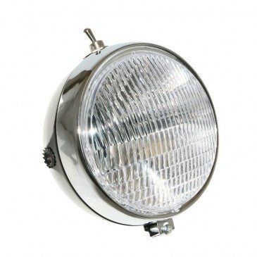 Black round headlight with switch