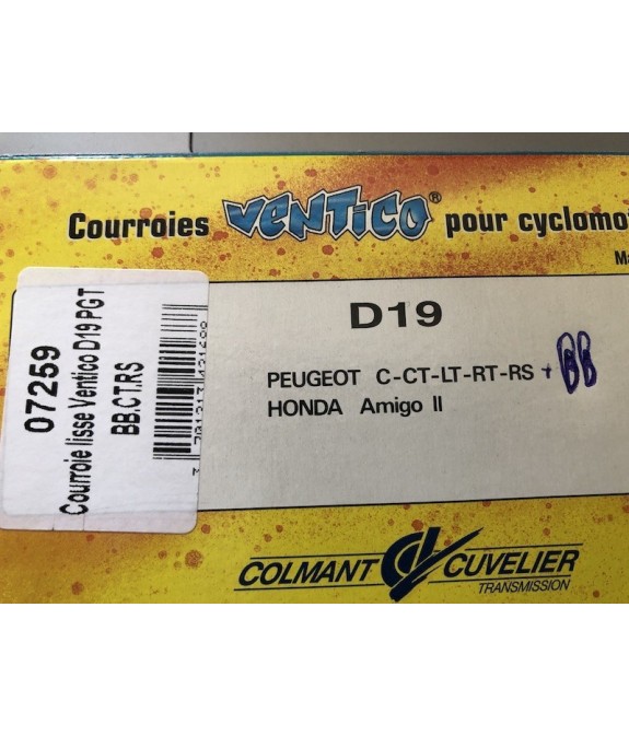 Courroie Ventico D19 pour BB/C/CT/LT/RT/RS et Honda Amigo
