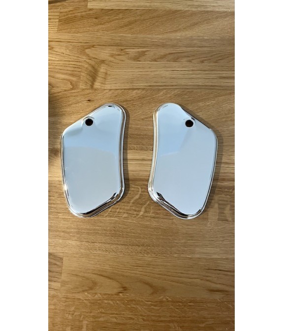 Paire de couvercle de boite à outils Motobécane en haricot couleur aluminium