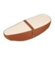 Selle biplace marron et beige