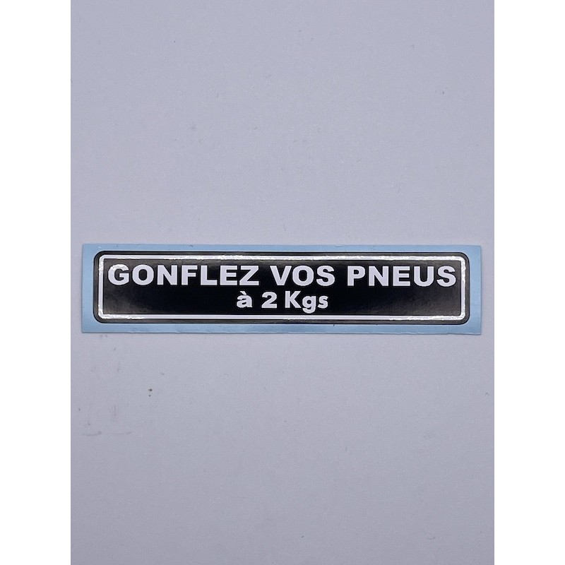 Autocollant "gonflez vos pneus"