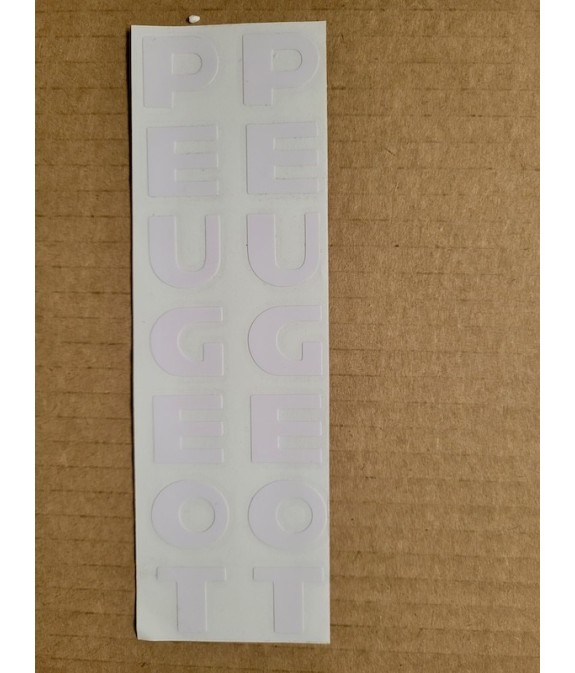 Autocollants verticaux Peugeot de fourche blancs