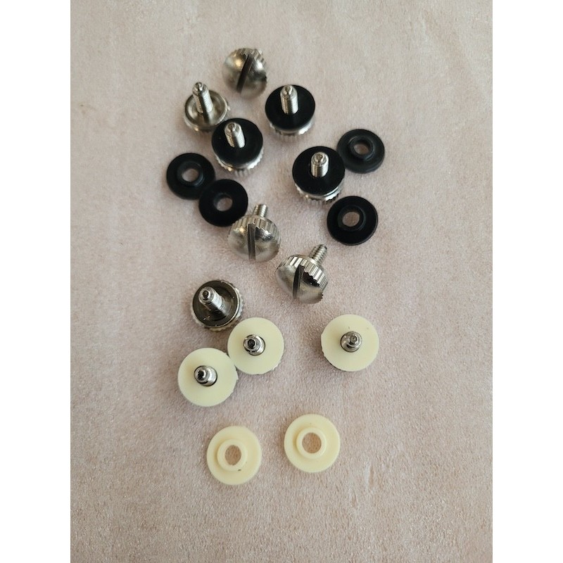 Vis de carter MBK avec rondelle plastique noire ou ivoire