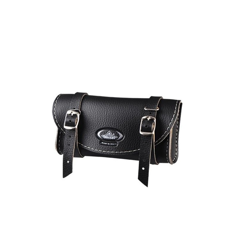 Sacoche de selle imitation cuir noir