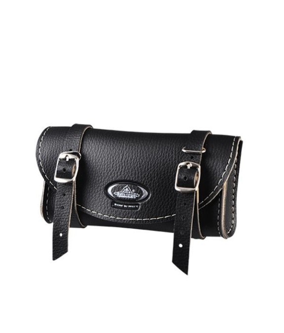 Sacoche de selle imitation cuir noir