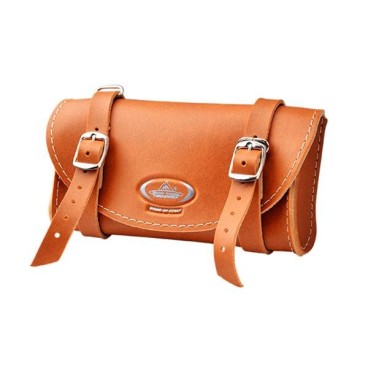 Sacoche de selle imitation cuir miel