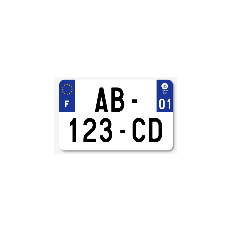 Plaque immatriculation plexiglas homologuée