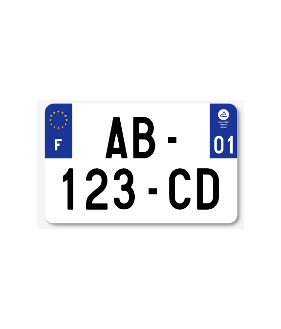 copy of Plaque immatriculation alu et noir