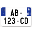 copy of Plaque immatriculation alu et noir