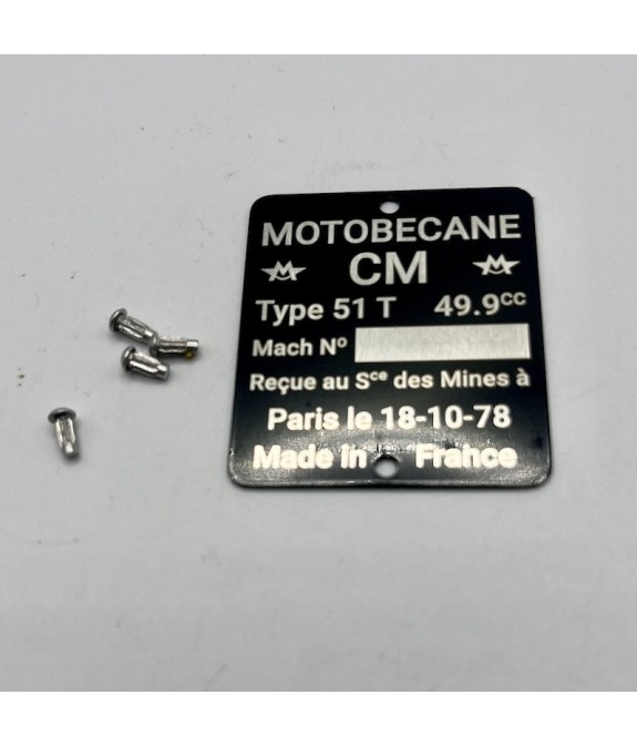 Plaque de cadre MBK 51 T à personnaliser