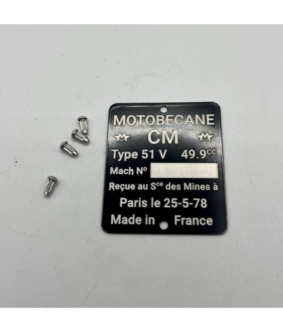 Plaque de cadre MBK 51 V à personnaliser