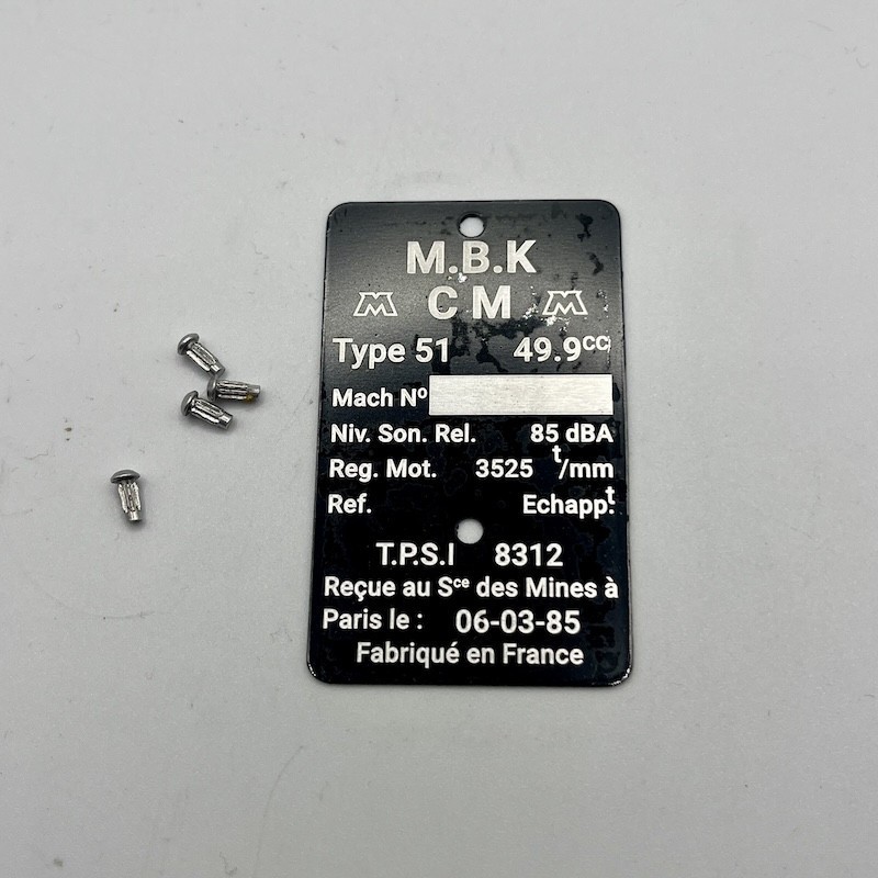 copy of Plaque immatriculation alu et noir