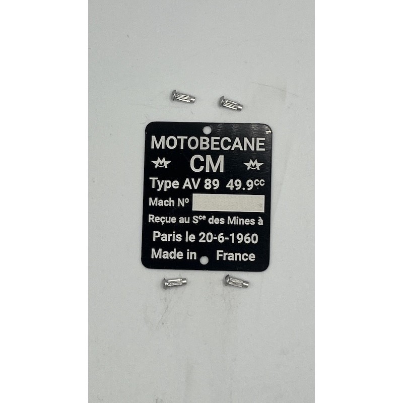 copy of Plaque immatriculation alu et noir