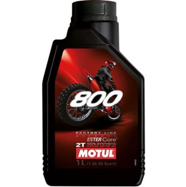 Huile 2T Motul 800 100% synthèse par 1 litre