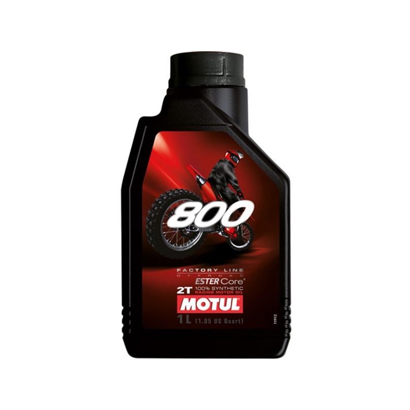 Huile 2T Motul 800 100% synthèse par 1 litre