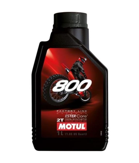 Huile 2T Motul 800 100% synthèse par 1 litre