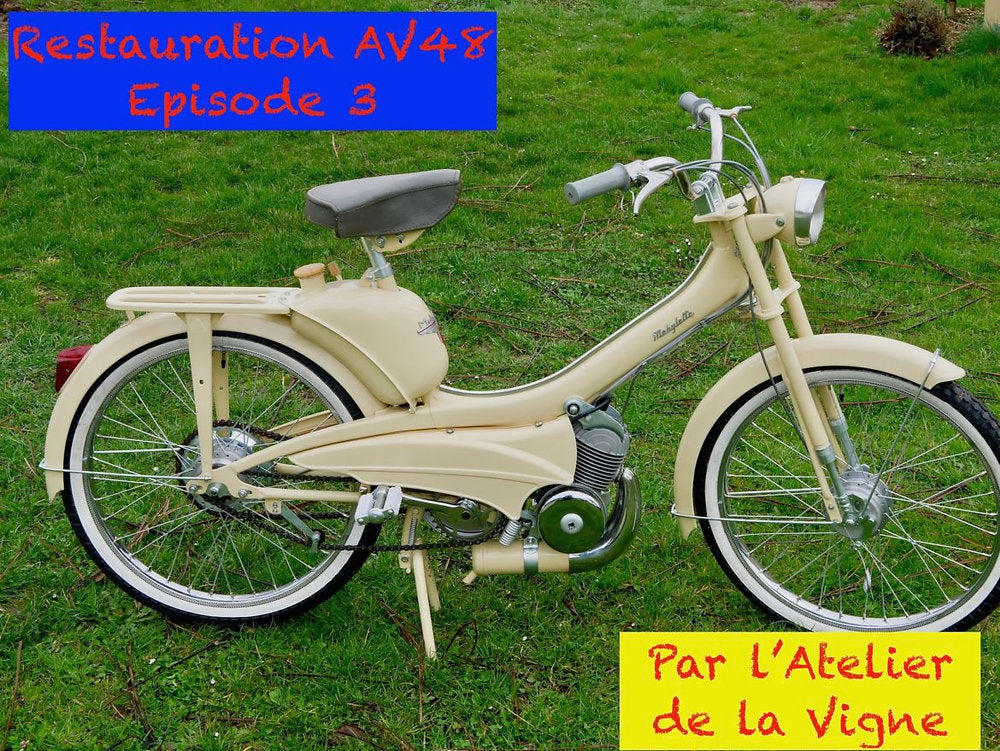 Motobécane AV 44 : restauration… en vidéos : les finitions !