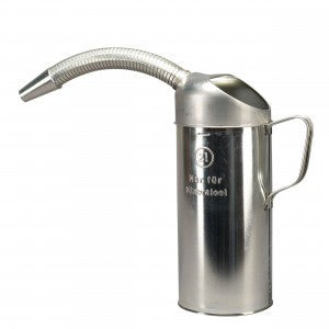 Broc vintage en fer blanc avec bec flexible
