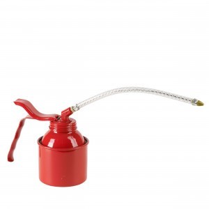 Burette d'huile style vintage en métal
