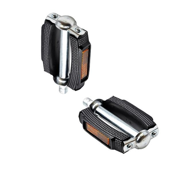 Black bicycle pedal with reflector no BSC