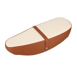 Two-tone brown and beige saddle