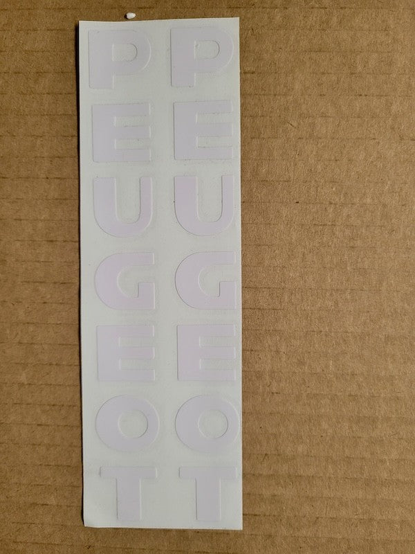 Peugeot vertical white fork stickers