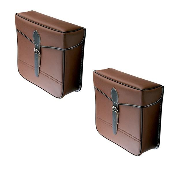 S14 type panniers, brown, strap-mounted