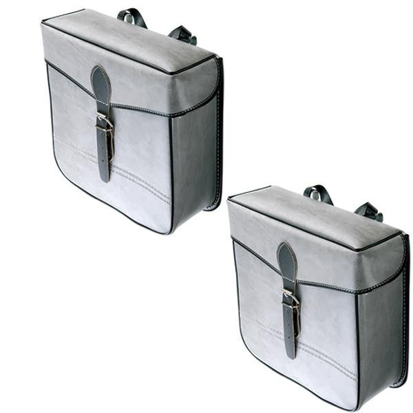 S14 type panniers, grey, strap fastening