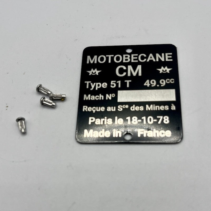 Plaque de cadre MBK 51 T à personnaliser