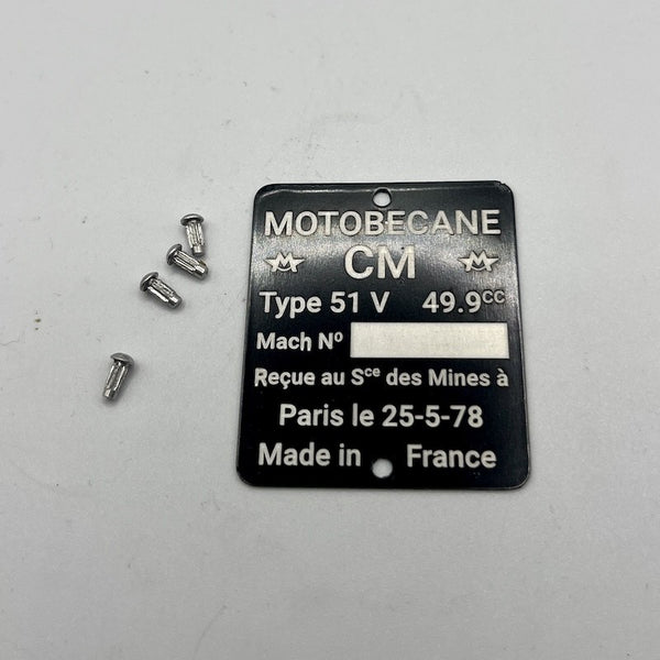 Plaque de cadre MBK 51 V à personnaliser