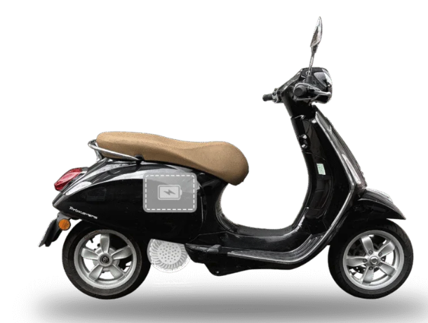 Retrofit sur scooter 50 cm3 de type Piaggio, Vespa, Gilera, Aprilia