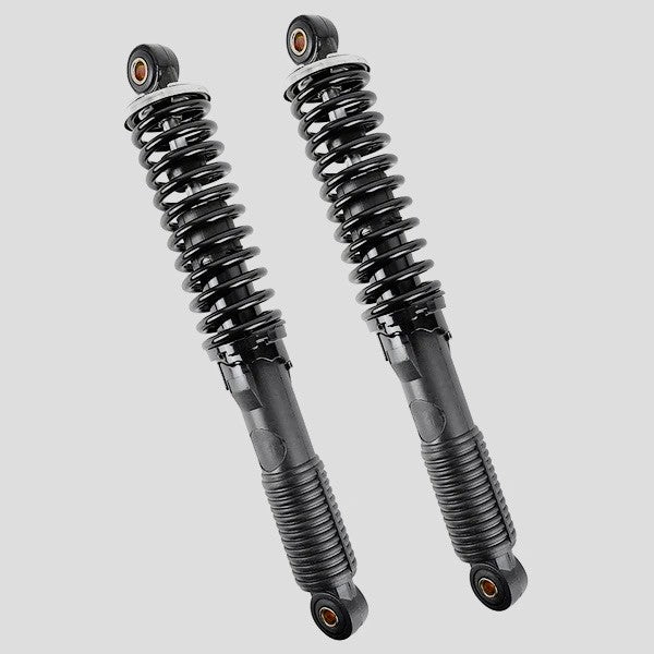 Adjustable black shock absorbers, 360mm eye-to-eye