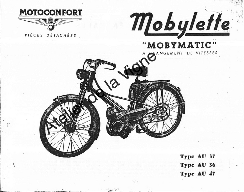 Catalogue pièces détachées Motobécane AV 37 AV 36 AV 47 AV 35v(moteur) AV7v(moteur)