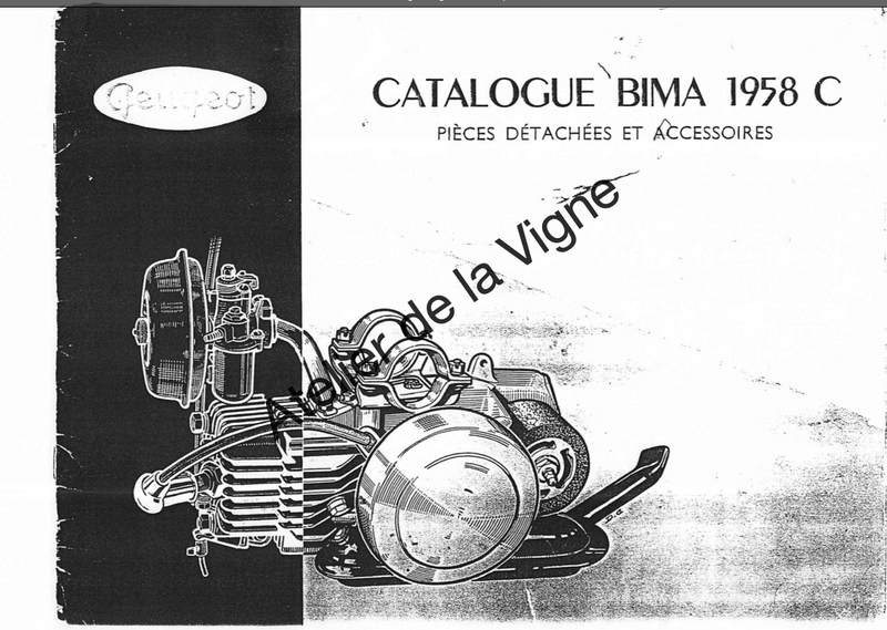 Catalogue pièces détachées Peugeot BIMA 1958
