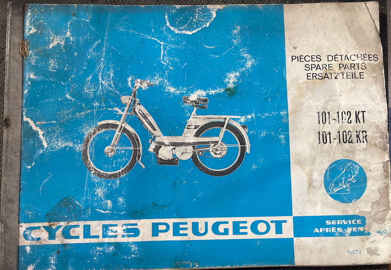 Catalogue pièces détachées 101 KT-102KT- 101KR-102KR 1977