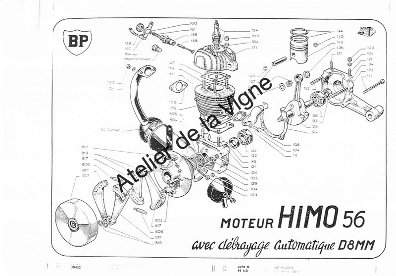 Catalogue Pièces Détachées divers HIMO Moteur 51 58 550