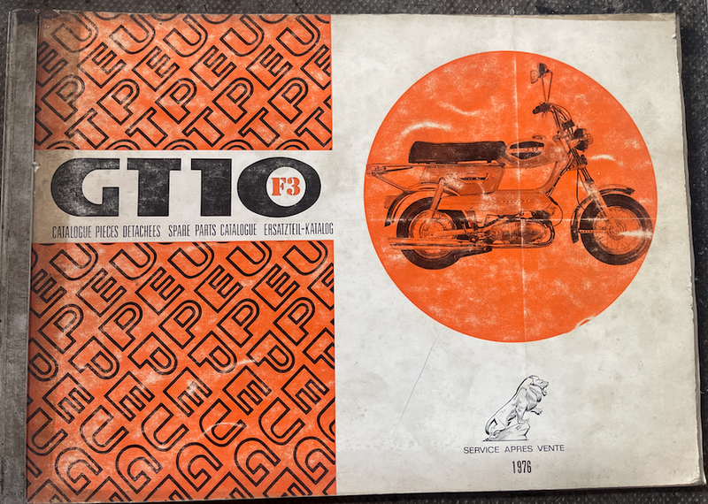 Catalogue pièces détachées GT10 F3 1976