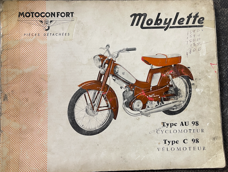 Catalogue pièces détachées Motobécane AV98 Type C98 - 1965