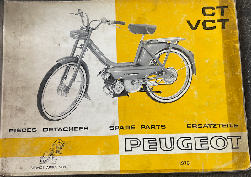 Catalogue pièces détachées Peugeot CT - VCT 1976