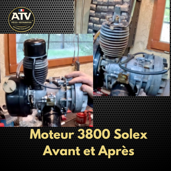 Réfection complète d’un moteur de Solex 3800 : AVANT et APRES 